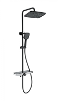 Душевая система с термостатом WONZON & WOGHAND ThermoKlick, Черный матовый (WW-B3098-A-MB) - Gidratop.ru изображение