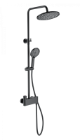 Душевая система с термостатом WONZON & WOGHAND MUSE Corno, Черный матовый (WW-B3110-MB) - Gidratop.ru изображение