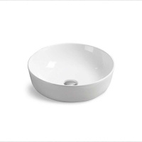 Раковина керамическая Vincea VBS-104, 415*415*130, накладная, цвет белый - Gidratop.ru изображение