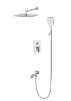 Душевая система встраиваемая WONZON & WOGHAND FLEX, Брашированный никель (WW-88939072-BN) - Gidratop.ru изображение