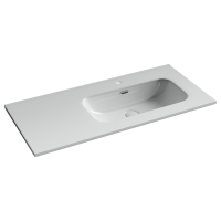 Раковина накладная мебельная CERAMICANOVA Element чаша справа с отверстием под смеситель 1010x465x180 мм цвет белый CN7003R