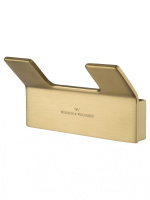 Двойной крючок для ванной WONZON & WOGHAND LOTTE, Брашированное золото (WW-8325-BG) - Gidratop.ru изображение