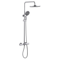 Душевая стойка ABBER Thermostat AF8516L с термостатом и изливом, хром - Gidratop.ru изображение