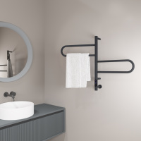 Полотенцесушитель электрический Vincea VTD-1R1CGE 44x60, графит, таймер - Gidratop.ru изображение