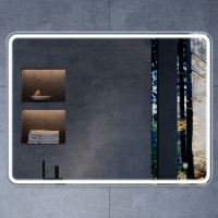 Зеркало LED VLM-3VC1007 1000х700 c сенсорным выключателем и диммером - Gidratop.ru изображение