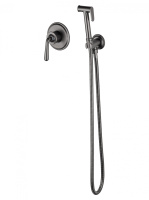 Смеситель с гигиеническим душем встраиваемый WONZON & WOGHAND STEAM, Темный графит (WW-88849008-BGM)