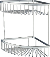 Полка для ванной 2-х ярусная WONZON & WOGHAND, Хром (WW-4128-CR)