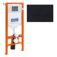 Комплект 2 в 1  Система инсталляции для унитазов BelBagno BB002-80  с кнопкой смыва BB012-MR-NERO.M - Gidratop.ru изображение