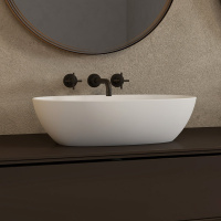 Раковина накладная ABBER Stein AS2636 белая матовая - Gidratop.ru изображение