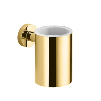 Colombo Plus Стакан металлический, подвесной, цвет: PVD золото матовое - Gidratop.ru изображение