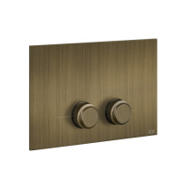 GESSI VENTI20 клавиша смыва для унитаза двойная, для инсталляций Geberit Sigma8 и Sigma12, цвет Antique Brass - Gidratop.ru изображение