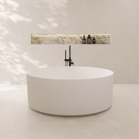 Ванна из искусственного камня ABBER Stein AS9679 белая матовая - Gidratop.ru изображение