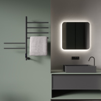 Полотенцесушитель электрический Vincea VTD-1S2CGE 43х80, графит, таймер - Gidratop.ru изображение