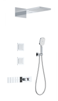 Душевая система с термостатом встраиваемая WONZON & WOGHAND, Хром (WW-D4538-A-CR) - Gidratop.ru изображение