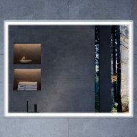 Зеркало LED VLM-3VN1007 1000х700 c сенсорным выключателем и диммером - Gidratop.ru изображение