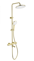 Душевая система с термостатом WONZON & WOGHAND, Брашированное золото (WW-B3069-BG) - Gidratop.ru изображение