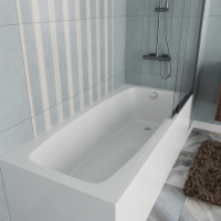 Ванна акриловая Vincea VBT-2S180-FR с каркасом 1800*800*430, пристенная, цвет белый - Gidratop.ru изображение