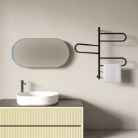 Полотенцесушитель электрический Vincea VTD-1R2CBE 44х80, черный, таймер - Gidratop.ru изображение