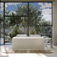 Ванна из искусственного камня ABBER Stein AS9602 белая матовая - Gidratop.ru изображение