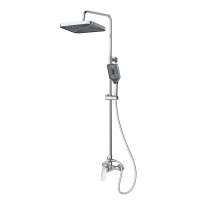 DUE Душевая стойка со смесителем, хром DUE-DOCM-CRM - Gidratop.ru изображение