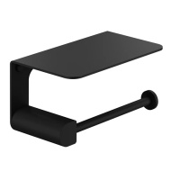 GESSI Rilievo держатель туалетной бумаги с крышкой, цвет: nero XL - Gidratop.ru изображение