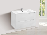 База под керамическую раковину Mia 800 подвесная, 2 выкатных ящика soft close, G.White - Gidratop.ru изображение