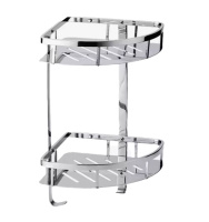 Полка для ванной 2-х ярусная угловая WONZON & WOGHAND, Хром (WW-4142) - Gidratop.ru изображение