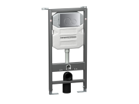 Система инсталляции для унитазов CERAMICANOVA Envision с кнопкой смыва Round цвет хром матовый и креплениями, арт. CN1001M - Gidratop.ru изображение