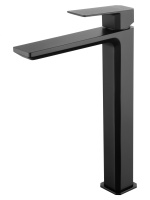 Смеситель для раковины высокий WONZON & WOGHAND DIAMOND, Черный матовый (WW-88239011-MB) - Gidratop.ru изображение