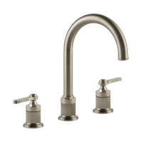 GESSI VENTI20 смеситель для раковины на 3 отверстия,  излив 172 мм., , цвет Finox Brushed Nickel - Gidratop.ru изображение