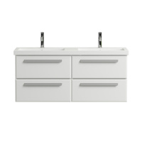 ECO База под раковину подвесная с четырьмя выкатными ящиками для раковины с двумя чашами, Bianco Opaco, 1198x472x500, ECO-1200-4C-SO-2-BO - Gidratop.ru изображение