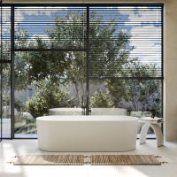 Ванна из искусственного камня ABBER Stein AS9614 белая матовая - Gidratop.ru изображение