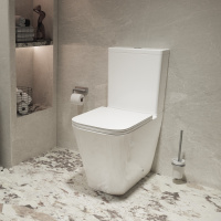 Унитаз-компакт Tornado Q-Line VT2-12T, цвет белый, ультратонкое сиденье soft-close, P-trap - Gidratop.ru изображение