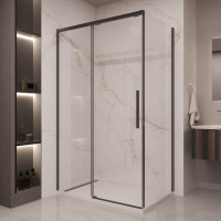 Душевой уголок Stella VSR-1ST9012CLB, 1200*900, черный, стекло прозрачное - Gidratop.ru изображение