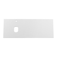 Столешница из МДФ, асимметричное левостороннее расположение отверстий для раковины и смесителя, 1204x462x19 EK-120-AS-BL-L Bianco Lucido - Gidratop.ru изображение