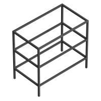 CADRO металлический двухъярусный сварной каркас под раковину, напольный, 800х460х730, CADRO-80/46/73-2C-PIA-MET-ST - Gidratop.ru изображение