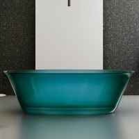 Прозрачная ванна ABBER Kristall AT9707Aquamarin бирюзовая - Gidratop.ru изображение