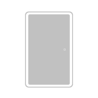 Зеркальный шкаф с одной распашной дверцей, с двумя стеклянными полками, со встроенной подсветкой и сенсорным выключателем SPC-MAR-500/800-1A-LED-TCH, 12W, 220-240V, 500x800x150 - Gidratop.ru изображение