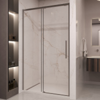 Душевая дверь Stella VDS-1ST130CLGM, 1300, вороненая сталь, стекло прозрачное - Gidratop.ru изображение