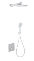 Душевая система с термостатом встраиваемая WONZON & WOGHAND, Белый матовый (WW-B4003-MW) - Gidratop.ru изображение