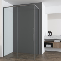 Душевой уголок Ultima VSR-7UL1014CLGM, 1400*1000, вороненая сталь, стекло прозрачное - Gidratop.ru изображение