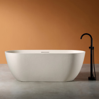 Ванна из искусственного камня ABBER Frankfurt AM9941MBE светло-бежевая матовая - Gidratop.ru изображение