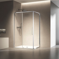 Душевой уголок Slim 8mm VSR-6SL8014CL, 1400*800, хром, стекло прозрачное - Gidratop.ru изображение