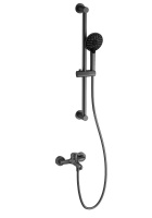 Смеситель для ванны с душевым гарнитуром WONZON & WOGHAND, Темный графит (WW-4560-BGG) - Gidratop.ru изображение