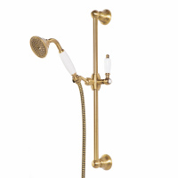 CZR-SD-02-Bi Душевой гарнитур классика, бронза, ручка белая - Gidratop.ru изображение