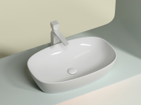 Умывальник чаша накладная овальная Element 600x380x138мм - Gidratop.ru изображение