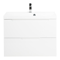 VITTORIA База под раковину подвесная с двумя выкатными ящиками, Bianco Lucido, 900x450x570, VITTORIA-900-2C-SO-BL - Gidratop.ru изображение