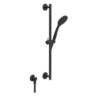 Gessi Emporio shower штанга в комплекте с душевой лейкой, шланг 1,50 м и вывод воды, цвет: Black XL - Gidratop.ru изображение