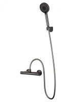 Смеситель для душа с термостатом WONZON & WOGHAND INN 5, Темный графит (WW-B1005-A-BGG) - Gidratop.ru изображение