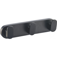 Вешалка с 3 крючками для ванной WONZON & WOGHAND CARBON, Черный (WW-7735)